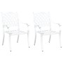 Sillas de Jardín 2 pcs de Aluminio Fundido Blanco de , Sillas de jardín - Ref: Foro24-42002376, Precio: 229,28 €, Descuento: %