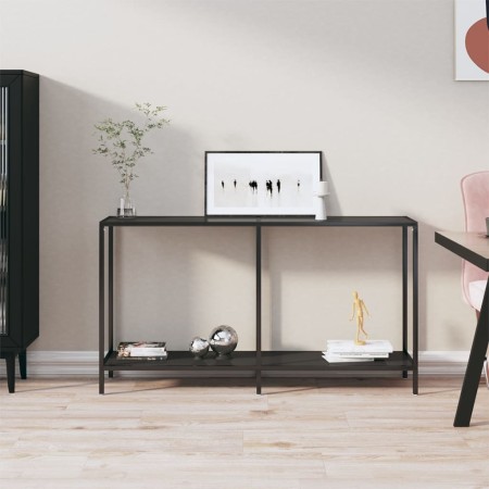 Mesa de consola vidrio templado negro 140x35x75,5 cm de vidaXL, Mesas auxiliares - Ref: Foro24-331695, Precio: 98,64 €, Descu...