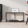 Mesa de consola vidrio templado negro 140x35x75,5 cm de vidaXL, Mesas auxiliares - Ref: Foro24-331695, Precio: 98,64 €, Descu...