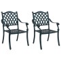Sillas de jardín 2 piezas Verde de aluminio de , Sillas de jardín - Ref: Foro24-42002377, Precio: 213,72 €, Descuento: %