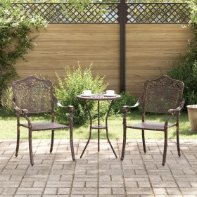 Sillas de jardín 2 pcs de aluminio fundido color bronce de , Sillas de jardín - Ref: Foro24-42002378, Precio: 229,28 €, Descu...