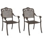 Sillas de jardín 2 pcs de aluminio fundido color bronce de , Sillas de jardín - Ref: Foro24-42002378, Precio: 229,28 €, Descu...