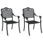 Sillas de Jardín 2 pcs Negras de Aluminio de , Sillas de jardín - Ref: Foro24-42002379, Precio: 237,93 €, Descuento: %