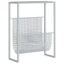 Revistero de acero plateado 35x15x45 cm de vidaXL, Revisteros - Ref: Foro24-331670, Precio: 46,21 €, Descuento: %