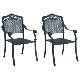 Sillas de jardín 2 pcs Verde de aluminio de , Sillas de jardín - Ref: Foro24-42002381, Precio: 213,72 €, Descuento: %