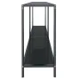 Tempered black glass console table 140x35x75.5 cm by vidaXL, Side tables - Ref: Foro24-331695, Price: 96,23 €, Discount: %