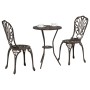 Set de Bistro de Jardín de 3 Piezas en Aluminio Fundido Bronce de , Conjuntos de jardín - Ref: Foro24-42002382, Precio: 168,7...