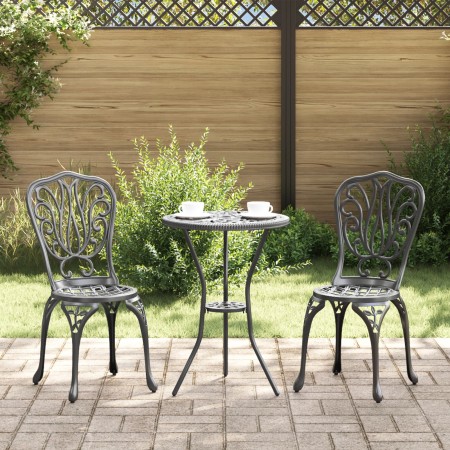 Set de Bistro de Jardín de 3 Piezas en Aluminio Fundido Negro de , Conjuntos de jardín - Ref: Foro24-42002383, Precio: 208,35...