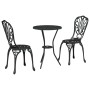 Set de Bistro de Jardín de 3 Piezas en Aluminio Fundido Negro de , Conjuntos de jardín - Ref: Foro24-42002383, Precio: 208,35...