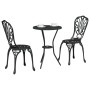 Set de Bistro de Jardín de 3 Piezas en Aluminio Fundido Negro de , Conjuntos de jardín - Ref: Foro24-42002383, Precio: 208,35...