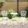 Conjunto de Bistro de Jardín de 3 Piezas de Aluminio Fundido Blanco de , Conjuntos de jardín - Ref: Foro24-42002384, Precio: ...