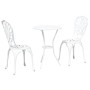 Conjunto de Bistro de Jardín de 3 Piezas de Aluminio Fundido Blanco de , Conjuntos de jardín - Ref: Foro24-42002384, Precio: ...