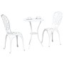 Conjunto de Bistro de Jardín de 3 Piezas de Aluminio Fundido Blanco de , Conjuntos de jardín - Ref: Foro24-42002384, Precio: ...
