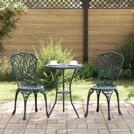 Set de Bistro de Jardín de 3 Piezas Verde de Aluminio Fundido de , Conjuntos de jardín - Ref: Foro24-42002385, Precio: 207,50...