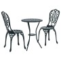 Set de Bistro de Jardín de 3 Piezas Verde de Aluminio Fundido de , Conjuntos de jardín - Ref: Foro24-42002385, Precio: 207,50...