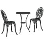 Conjunto de Bistro de Jardín de 3 Piezas Negro de Aluminio Fundido de , Conjuntos de jardín - Ref: Foro24-42002387, Precio: 1...