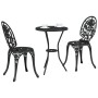 Conjunto de Bistro de Jardín de 3 Piezas Negro de Aluminio Fundido de , Conjuntos de jardín - Ref: Foro24-42002387, Precio: 1...