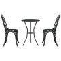 Conjunto de Bistro de Jardín de 3 Piezas Negro de Aluminio Fundido de , Conjuntos de jardín - Ref: Foro24-42002387, Precio: 1...