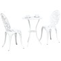 Conjunto de Bistro de Jardín de 3 Piezas Blanco de Aluminio Fundido de , Conjuntos de jardín - Ref: Foro24-42002388, Precio: ...