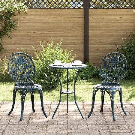 Conjunto de Bistro de Jardín de 3 Piezas Verde de Aluminio Fundido de , Conjuntos de jardín - Ref: Foro24-42002389, Precio: 2...