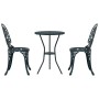 Conjunto de Bistro de Jardín de 3 Piezas Verde de Aluminio Fundido de , Conjuntos de jardín - Ref: Foro24-42002389, Precio: 2...