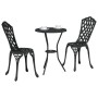 Set de Bistro de Jardín de 3 Piezas en Negro de Aluminio Fundido de , Conjuntos de jardín - Ref: Foro24-42002391, Precio: 168...