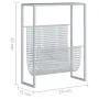 Revistero de acero plateado 35x15x45 cm de vidaXL, Revisteros - Ref: Foro24-331670, Precio: 46,21 €, Descuento: %