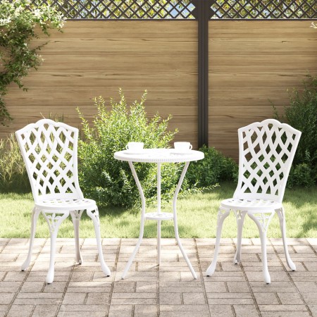 Juego de Bistro de Jardín de 3 Piezas  Color Blanco en Aluminio Fundido | Foro24.es | Tu tienda online para hogar, jardín y más Foro24.es