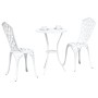 Juego de Bistro de Jardín de 3 Piezas  Color Blanco en Aluminio Fundido | Foro24.es | Tu tienda online para hogar, jardín y más Foro24.es