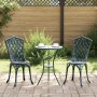 Conjunto de bistro de jardín de 3 piezas Verde de aluminio fundido de , Conjuntos de jardín - Ref: Foro24-42002393, Precio: 2...