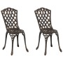 Sillas de Jardín 2 pcs Bronce de Aluminio Fundido de , Sillas de jardín - Ref: Foro24-42002394, Precio: 126,70 €, Descuento: %
