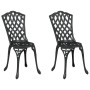 Sillas de jardín 2 pcs Negro de aluminio fundido de , Sillas de jardín - Ref: Foro24-42002395, Precio: 141,61 €, Descuento: %