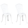 Sillas de jardín 2 pcs de aluminio fundido blanco de , Sillas de jardín - Ref: Foro24-42002396, Precio: 122,40 €, Descuento: %