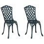 Sillas de jardín 2 pcs Verde de aluminio fundido de , Sillas de jardín - Ref: Foro24-42002397, Precio: 122,40 €, Descuento: %