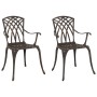 Sillas de jardín  de 2 pcs en bronce de aluminio fundido | Foro24.es | Tu tienda online para hogar, jardín y más Foro24.es