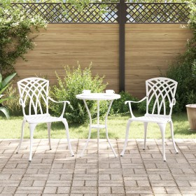 Sillas de Jardín 2 pcs en Aluminio Fundido Blanco de , Sillas de jardín - Ref: Foro24-42002400, Precio: 178,44 €, Descuento: %