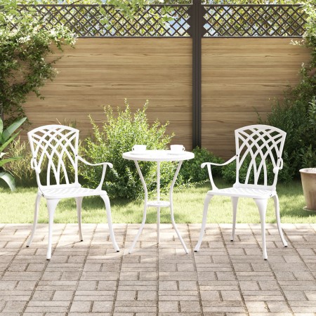 Sillas de Jardín 2 pcs en Aluminio Fundido Blanco de , Sillas de jardín - Ref: Foro24-42002400, Precio: 178,44 €, Descuento: %