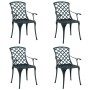 Sillas de Jardín apilables 4 piezas Verde de Aluminio Fundido de , Sillas de jardín - Ref: Foro24-42002707, Precio: 414,51 €,...