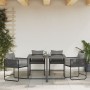 sillas de jardín con cojines 4 pcs Rattan Poliéster Negro de , Sillas de jardín - Ref: Foro24-42003027, Precio: 224,14 €, Des...