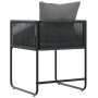 sillas de jardín con cojines 4 pcs Rattan Poliéster Negro de , Sillas de jardín - Ref: Foro24-42003027, Precio: 224,14 €, Des...