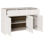 Aparador ""DRAMMEN"" Blanco 114x43x75,5 cm Madera Sólida de Pino | Foro24.es | Tu tienda online para hogar, jardín y más Foro24.es