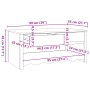 Mesa de Café ""DRAMMEN"" 99x55x45 cm Madera Sólida de Pino | Foro24.es | Tu tienda online para hogar, jardín y más Foro24.es