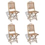Sillas de jardín plegables 4 unidades de bambú en Sillas de jardín | Comprar online en Foru.es