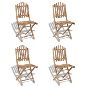 Sillas de jardín plegables 4 unidades de bambú en Sillas de jardín | Comprar online en Foru.es
