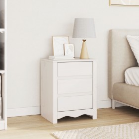 Cabinet de Noche ""DRAMMEN"" Blanco 45x35x56 cm Madera Sólida de Pino de , Mesitas de noche - Ref: Foro24-42003049, Precio: 7...
