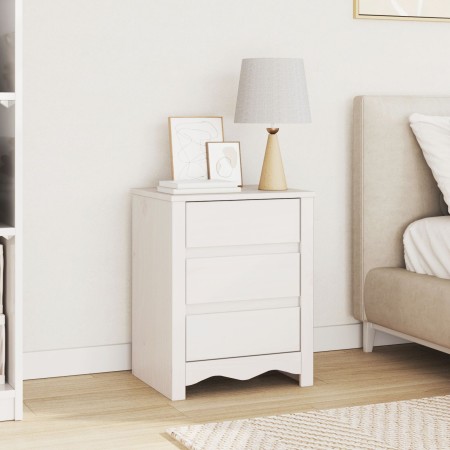 Cabinet de Noche ""DRAMMEN"" Blanco 45x35x56 cm Madera Sólida de Pino de , Mesitas de noche - Ref: Foro24-42003049, Precio: 7...