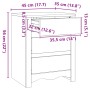 Cabinet de Noche ""DRAMMEN"" Blanco 45x35x56 cm Madera Sólida de Pino de , Mesitas de noche - Ref: Foro24-42003049, Precio: 7...