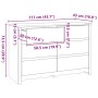 Cómoda ""DRAMMEN"" 111x43x73,5 cm de Madera Sólida de Pino de , Cajoneras - Ref: Foro24-42003050, Precio: 186,59 €, Descuento: %