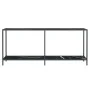 Black tempered glass console table 180x35x75.5 cm by vidaXL, Side tables - Ref: Foro24-331705, Price: 91,80 €, Discount: %