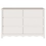 Comoda ""DRAMMEN"" Blanca 111x43x73,5 cm de Madera Sólida de Pino de , Cajoneras - Ref: Foro24-42003051, Precio: 185,30 €, De...